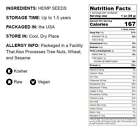 Canadian Hulled Hemp Seeds  hearts      Kosher     By Food To Live