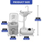 17l Portable Sink   5 28 Gallon Portable Toilet Rv Camping Commode Porta Potty