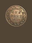 1859 Canada One Cent Queen Victoria - Low 9 - Vf Condition