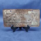 License Plate Vintage 1967 Connecticut Dealer Tag Xj 793 Rustic Patina Sign