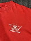Aerosmith Band Local Crew Vintage 90s Single-stitch Faded T-shirt L Anvil Rock