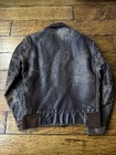 Vintage 1960s 70s Brown Leather Bomber Jacket With A Beautiful Faded  Distressed