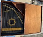 Antique The Columbia Special Zither In Original Wooden Case W  Key