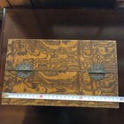 Vintage Japanese Wooden Sewing Box Antique Tamo Burl Grain Kiriko Drawer Chest