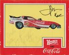 1985 John Force Signed Coca-cola Wendy s Chevy Corvette Funny Car B b Hero Card