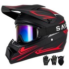 Youth Kids Motocross Helmet  Adult Atv Dirt Bike Helmet With X-large Red