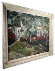 Mid Century Modern Mcm Home   Garden Abstract Landscape Vintage Painting