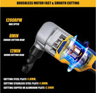 Mellif Cordless Metal Nibbler For Dewalt 20v Max  18 Gauge Brushless No Battery