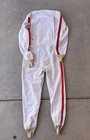 Vintage Racing Suit Size Medium White Fillers Race Worn Checkers Mike 80s