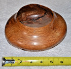 Vintage Oak Wood Bowl Artist Signed  Hand Turned 6 - Big Sur  Ca