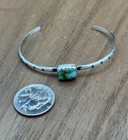 Navajo Handmade Sterling Silver Sonoran Gold Turquoise Stacker Cuff Bracelet