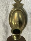 Vintage Brass Wall Candle Holder Sconce Glass Hurricane Cup Colonial Style