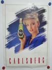 Vintage 1987 Carlsberg Beer Poster Miss Denmark Anheuser Busch 28x20