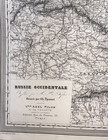Russia C  1860 Dufour Very Large Antique Engraved Map 19th Century