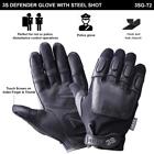 3s Tactical Leather Steel Shot Police Security Padded Motorcycle Gloves -t2-3sg