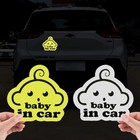 2 Pcs Reflective Baby In Car Magnet Stickers - Safety Warning Signs For Windows