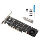 Pcie 4 0 X16 To M 2 M-key Nvme Ssd Expansion Split Card Supports 4 Nvme M 2 Ssd