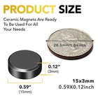 70pcs Small Ceramic Magnets For Crafts  Round Disc Magnets With Adhesive Backing