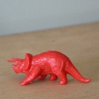 Vintage Sinclair Oil 1964 Ny World s Fair Red Plastic Triceratops  Dinosaur