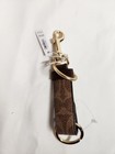 Nwt Coach Signature Trigger Snap Bag Charm key Ring F49314 Khaki gold