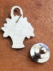 Vintage 1982 Avon Flower Basket Silver Tone Lapel Pin 1 x 625 