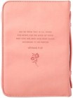 Bible Cover New Peach He Works All Things Romans 8 28 Large 9 5 8x 6 7 8x 1 3 4
