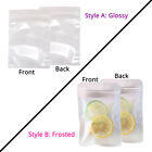 Assorted Sizes Glossy   Frosted Clear Plastic Mylar Flat Zipper  Bag Sm06
