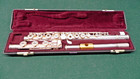 Yamaha Allegro 371 Silver Flute W  Gold Lip Plate Open Hole B Foot