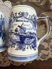 Delft Blue Hand Painted Heineken Beer Tankard Stein Mug Vintage Holland Lot 3