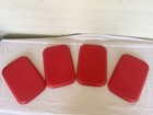 New Tupperware Lot   Rectangular Luncheon Plates platters  Red
