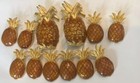 Lot 12 Gold Metal Pineapple Buttons 2 Sizes