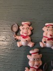 Vintage 1950 s Vinco Googly-eye Piggy Refrigerator Magnets set Of 5 Very Good