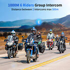Fx6 Bluetooth Helmet Intercom 1000m Motorcycle Wireless Headset For 6 Riders