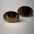 Vintage Cuff Links Gold Tone Oval