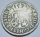 1767-lm Jm Spanish Peru Silver 1 Reales Genuine Antique 1700s Pirate Pillar Coin