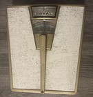 Vintage Royal Art Deco Gold Retro Mid Century Modern Bathroom Scale With Handle