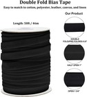 Black Double Fold Bias Tape 1 2 Inch X 55 Yards Polyester Binding Sewing