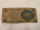 1865 Civil War 50 Cents United States Currency Fractional 4th Issue