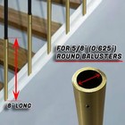 Decorex Hardware 8 Solid Brass Baluster Tube Decorative Base Accent Sleeve For
