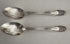 Set Of 2 R c  Co  Silver Plate Isabella Grape Vine Demitasse Spoons Free Ship
