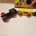Vintage Brio Wooden Magnetic Passenger Train Set 3316 Made In Sweden 4 Pieces