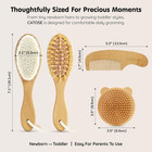 Baby Brush And Comb Set wooden Baby Brush soft Goat Hair newborns
