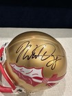 Warrick Dunn Signed Florida State Seminoles Mini Helmet Coa Sticker As Is  notes