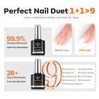 Modelones X Nail Gel Kit Almond  Upgrade 15sizes Fake Nails  9-in-one Glue Dehyd