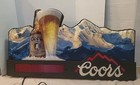 Vintage Rare Original Coors Lighted Beer Sign W message Board clock 34    X 19    