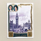 Six Foreign Stamps  ajman  Commemorating The Visit Of Emperor And Empress Showa