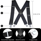 2inch Men s Heavy Duty Suspenders With Strong Clips Adjustable X-back For Work J