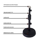 Lyxpro Desktop Microphone Stand - 9 -14  Adjustable Height Desk Mic    Fast Ship