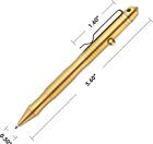 Brass Pen Bolt Action Design Ballpoint W  5pcs Refill Edc Pocket Tools Outdoor