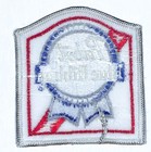 Pabst Blue Ribbon Beer Patch Embroidered Vintage 2 1 2  X 2 3 4  C1975-85   2 